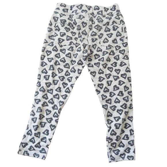 Colette Lilly Girls Leopard Heart Print Gray Leggings - Picture 2 of 3